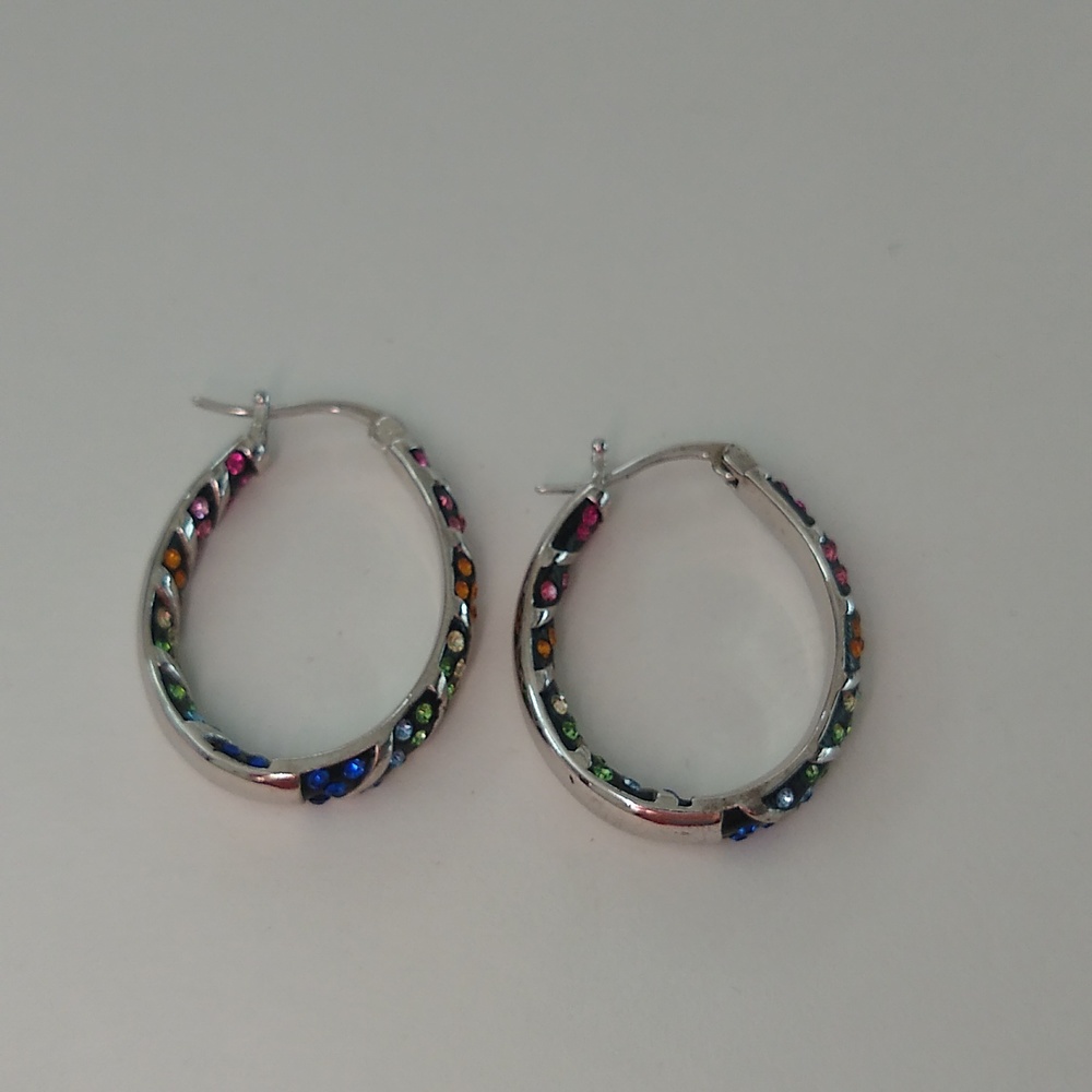 Rainbow crystals earrings